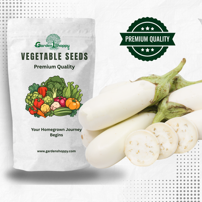 White Brinjal Seeds - Vegetables Seeds