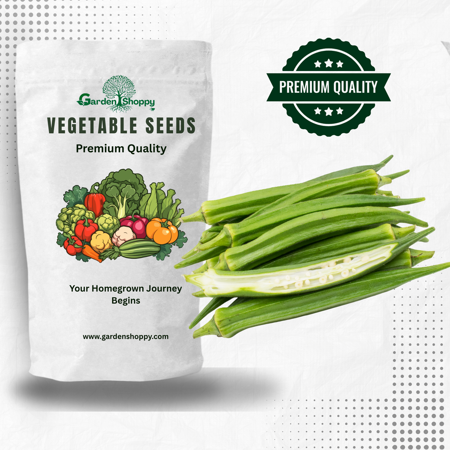 Lady's finger / Bhindi / Okra Hybrid F1 Varma Seeds - Vegetable Seeds