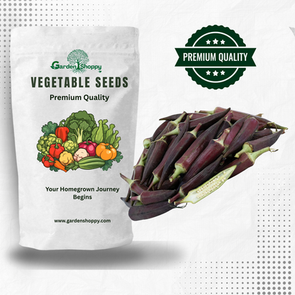 Lady's finger / Bhindi / Okra Hybrid F1 Red Seeds - Vegetable Seeds